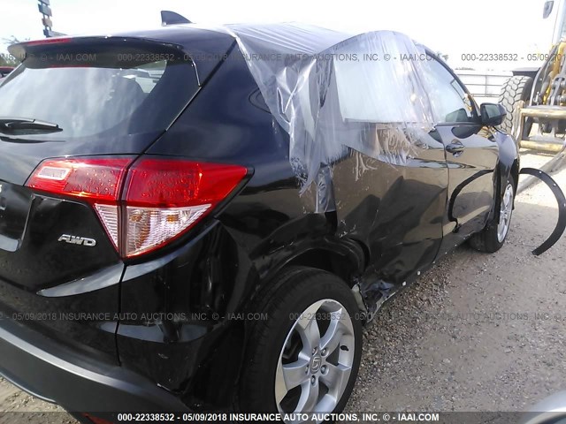 3CZRU6H33GM718169 - 2016 HONDA HR-V LX BLACK photo 6