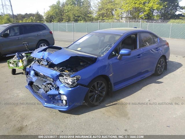 JF1VA1J65F9810617 - 2015 SUBARU WRX LIMITED BLUE photo 2