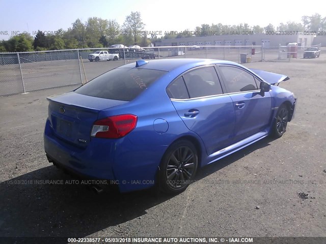 JF1VA1J65F9810617 - 2015 SUBARU WRX LIMITED BLUE photo 4