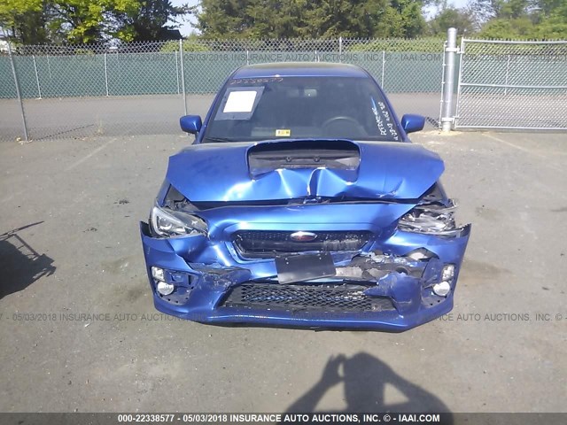 JF1VA1J65F9810617 - 2015 SUBARU WRX LIMITED BLUE photo 6