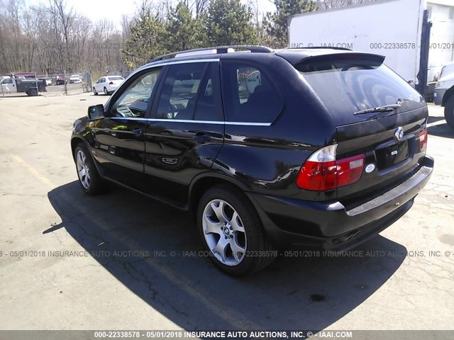 5UXFB33532LH35488 - 2002 BMW X5 4.4I BLACK photo 3