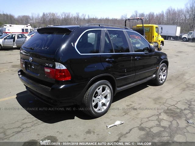 5UXFB33532LH35488 - 2002 BMW X5 4.4I BLACK photo 4