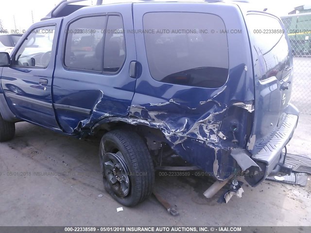 5N1ED28T44C682935 - 2004 NISSAN XTERRA XE/SE BLUE photo 6