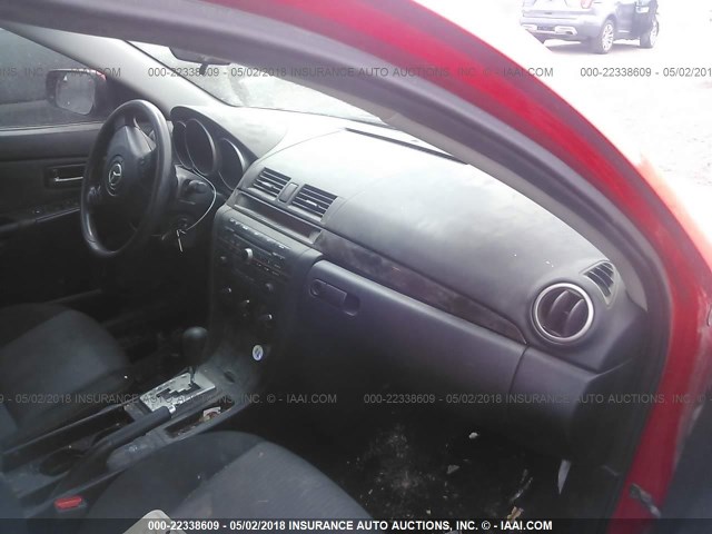 JM1BK12F971650959 - 2007 MAZDA 3 I RED photo 5