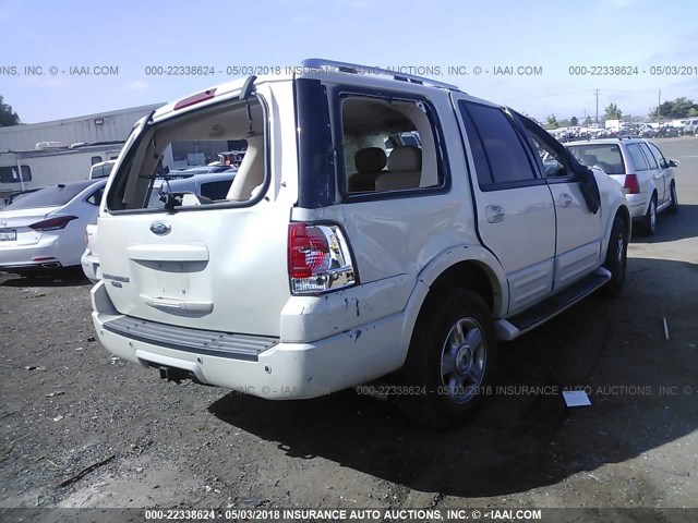 1FMFU205X5LA59595 - 2005 FORD EXPEDITION LIMITED WHITE photo 4