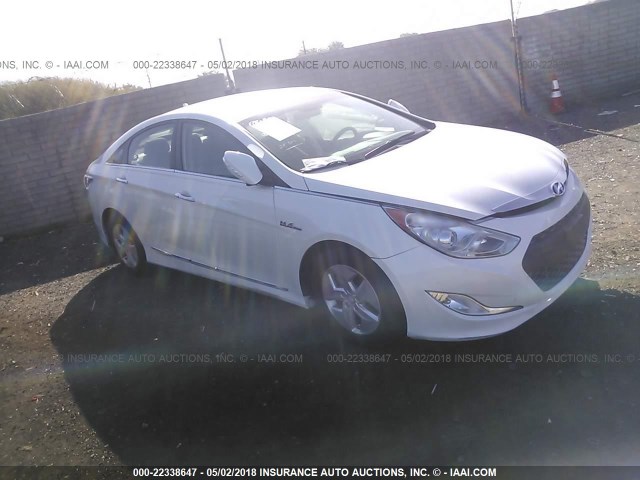 KMHEC4A4XBA005964 - 2011 HYUNDAI SONATA HYBRID WHITE photo 1