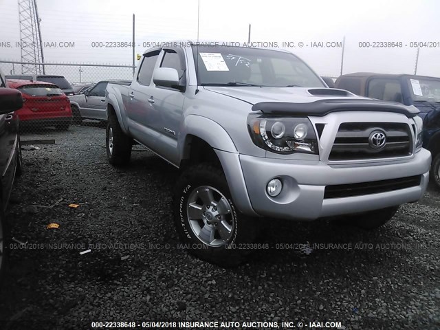 3TMMU52N19M011479 - 2009 TOYOTA TACOMA DOUBLE CAB LONG BED SILVER photo 1