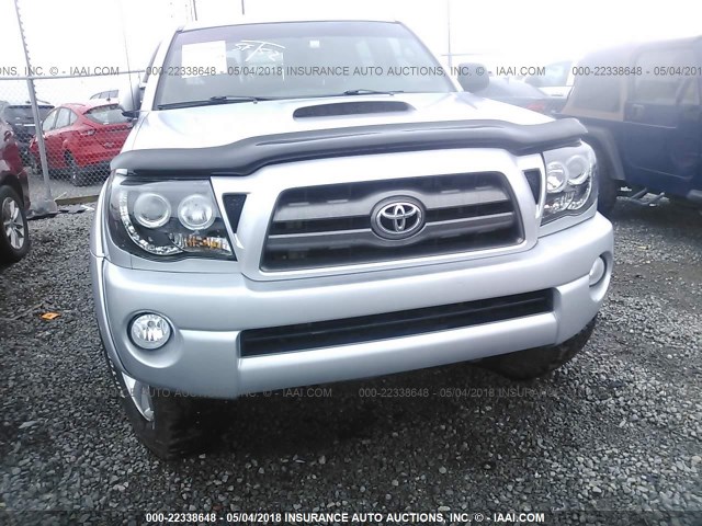 3TMMU52N19M011479 - 2009 TOYOTA TACOMA DOUBLE CAB LONG BED SILVER photo 6