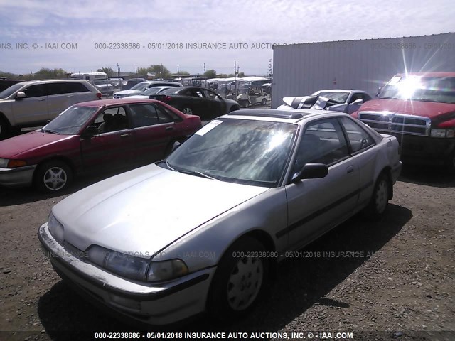 JH4DA9354LS036565 - 1990 ACURA INTEGRA LS SILVER photo 2