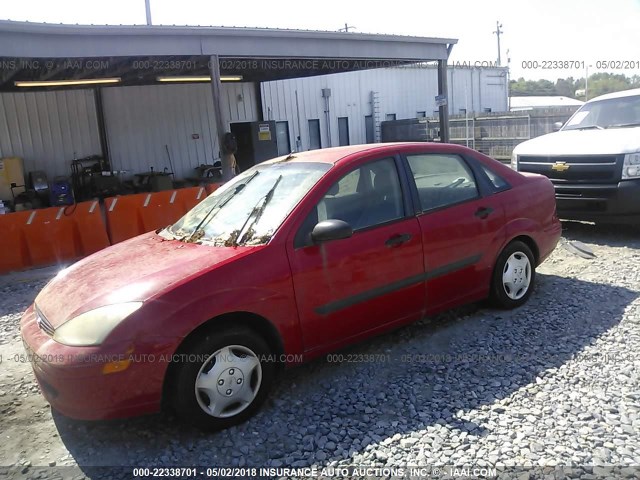 1FAFP33P32W240830 - 2002 FORD FOCUS LX RED photo 2