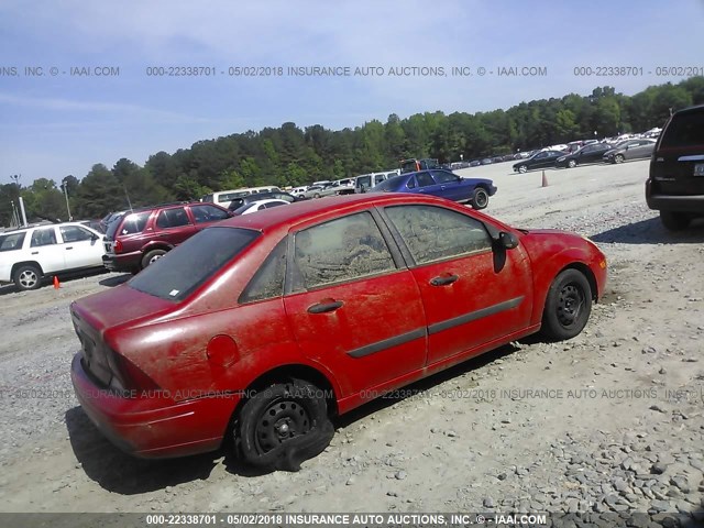 1FAFP33P32W240830 - 2002 FORD FOCUS LX RED photo 4
