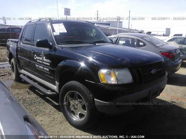 1FMZU77E21UB26632 - 2001 FORD EXPLORER SPORT TRAC  BLACK photo 1