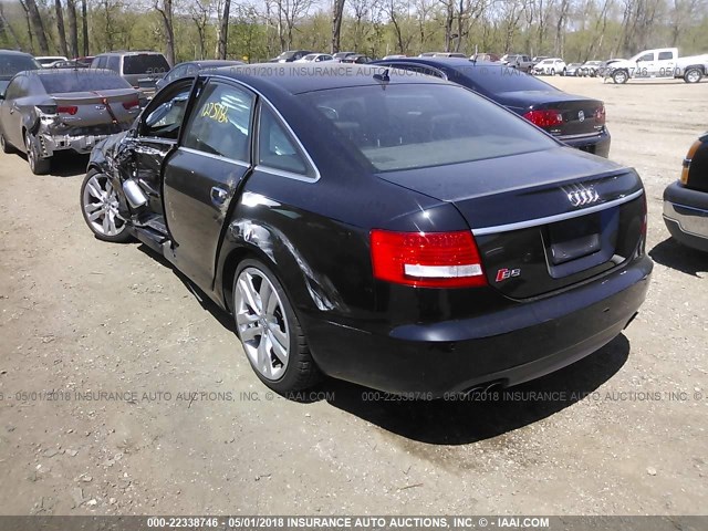 WAUDN74F18N184922 - 2008 AUDI S6 QUATTRO BLACK photo 3