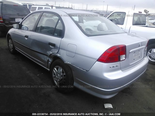 2HGES16375H537220 - 2005 HONDA CIVIC DX VP SILVER photo 3