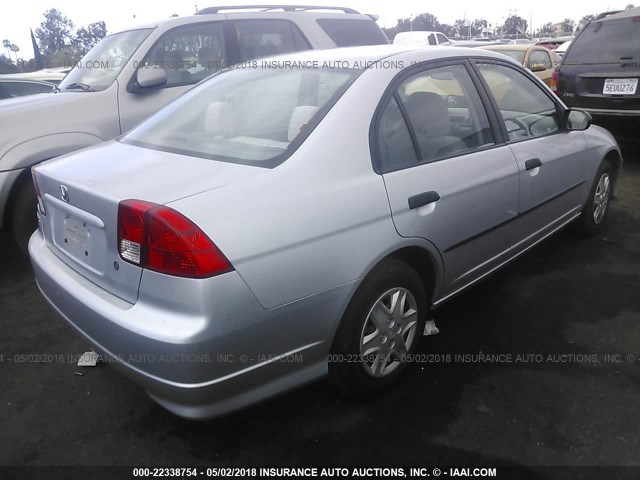 2HGES16375H537220 - 2005 HONDA CIVIC DX VP SILVER photo 4