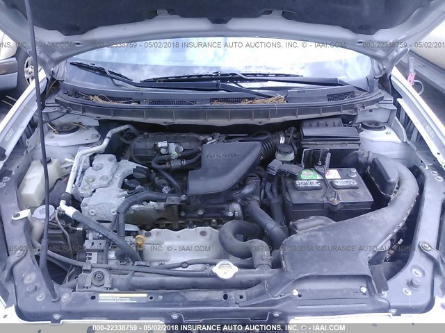 JN8AS58V68W126887 - 2008 NISSAN ROGUE S/SL SILVER photo 10