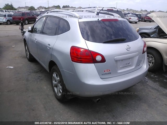 JN8AS58V68W126887 - 2008 NISSAN ROGUE S/SL SILVER photo 3