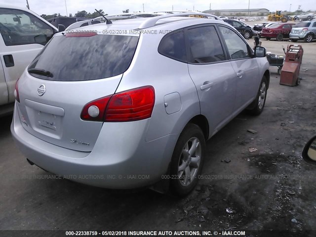 JN8AS58V68W126887 - 2008 NISSAN ROGUE S/SL SILVER photo 4