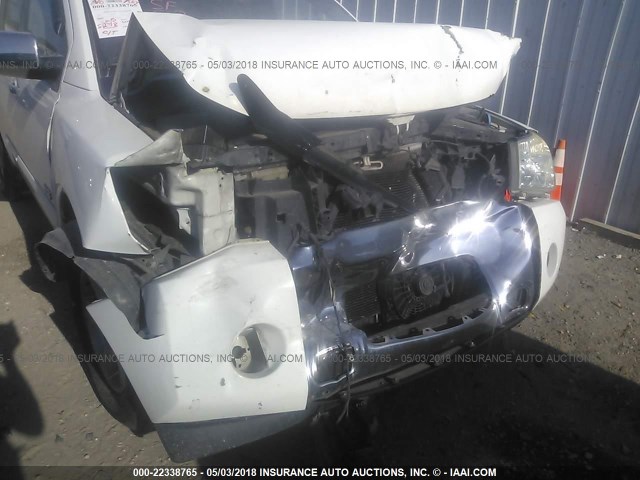 5N1AA08A26N736248 - 2006 NISSAN ARMADA SE/LE WHITE photo 6