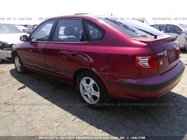 KMHDN56D45U159724 - 2005 HYUNDAI ELANTRA GLS/GT RED photo 3