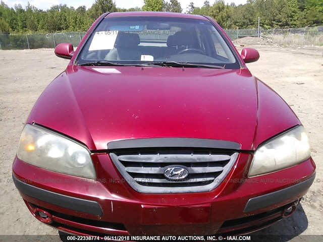 KMHDN56D45U159724 - 2005 HYUNDAI ELANTRA GLS/GT RED photo 6