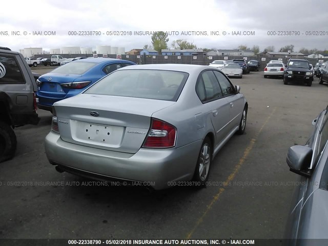 4S3BL616357227428 - 2005 SUBARU LEGACY 2.5I SILVER photo 4