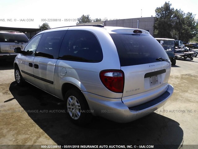 1D4GP24R55B273514 - 2005 DODGE GRAND CARAVAN SE SILVER photo 3