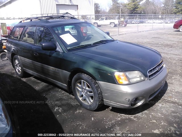 4S3BH665616638078 - 2001 SUBARU LEGACY OUTBACK GREEN photo 1