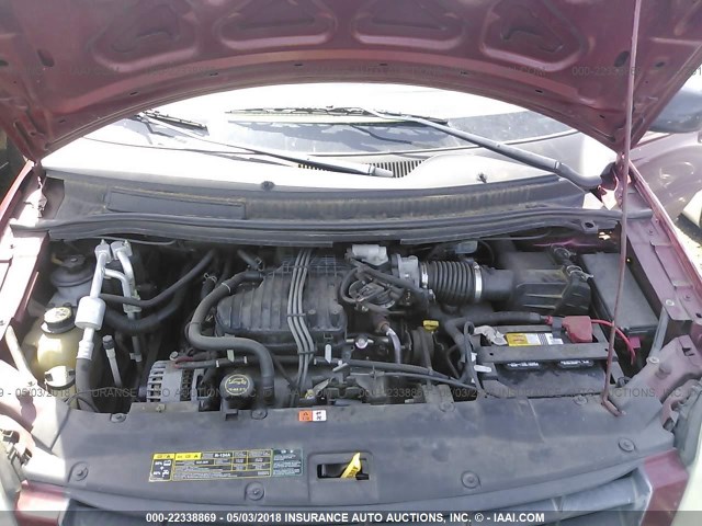 2FMDA57614BA63579 - 2004 FORD FREESTAR SES MAROON photo 10