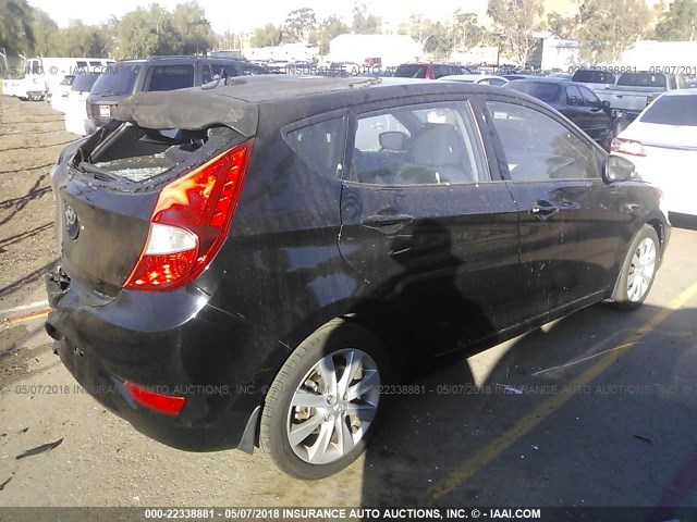 KMHCU5AE7DU065351 - 2013 HYUNDAI ACCENT GLS/SE BLACK photo 4