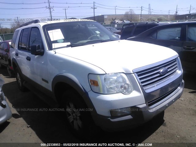 1FMEU63E06UA93538 - 2006 FORD EXPLORER XLT WHITE photo 1