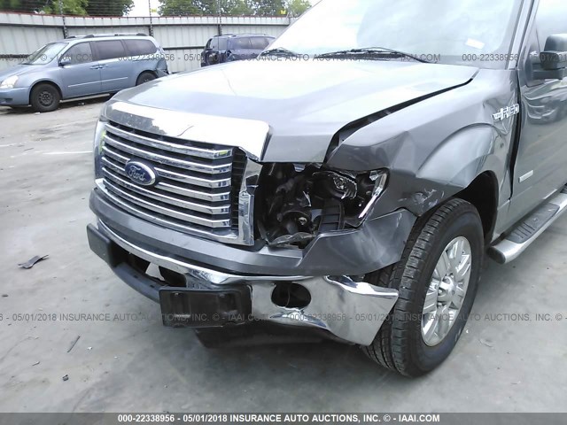 1FTFW1CT2CKD77586 - 2012 FORD F150 SUPERCREW GRAY photo 6