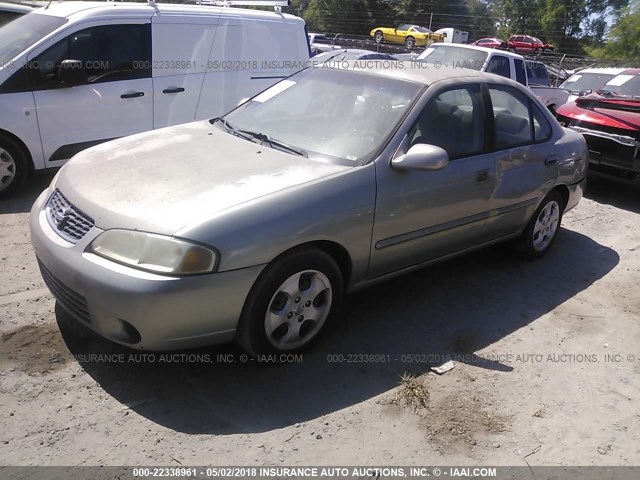 3N1CB51D83L818639 - 2003 NISSAN SENTRA XE/GXE GRAY photo 2