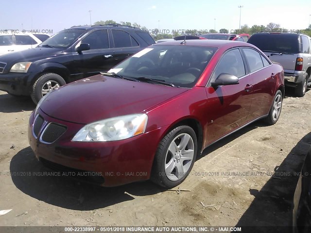 1G2ZG57B484164643 - 2008 PONTIAC G6 SE RED photo 2