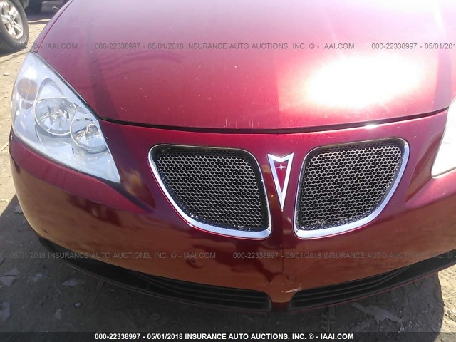 1G2ZG57B484164643 - 2008 PONTIAC G6 SE RED photo 6