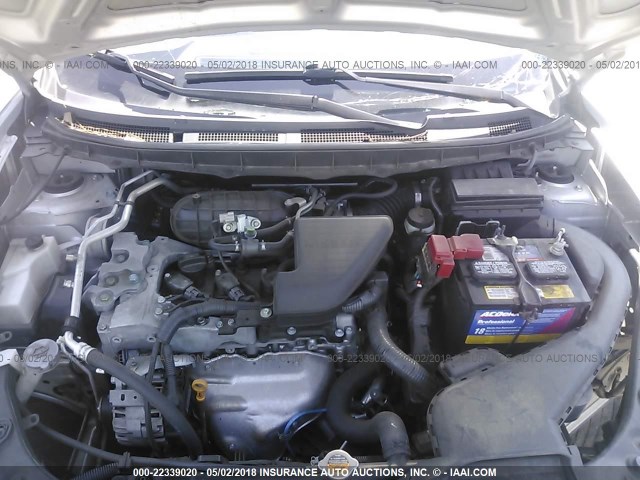 JN8AS5MT5CW301143 - 2012 NISSAN ROGUE S/SV SILVER photo 10