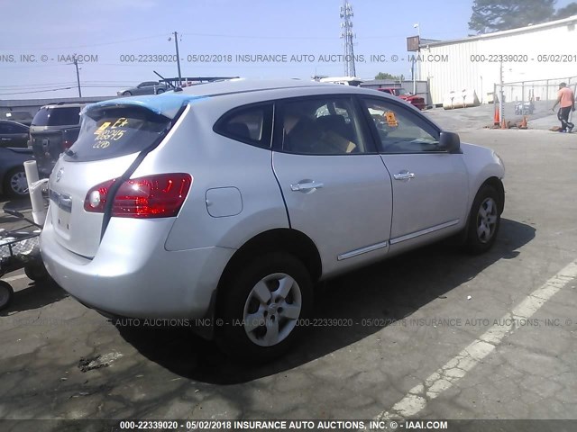 JN8AS5MT5CW301143 - 2012 NISSAN ROGUE S/SV SILVER photo 4