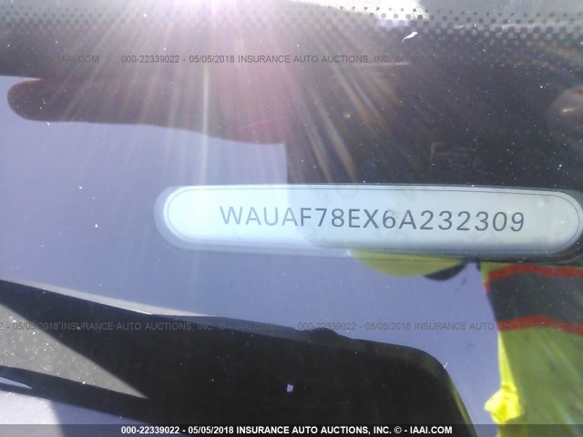 WAUAF78EX6A232309 - 2006 AUDI A4 2/TURBO BLACK photo 9