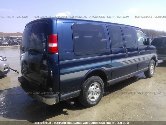 1GBFH15T041117612 - 2004 CHEVROLET EXPRESS G1500  BLUE photo 4