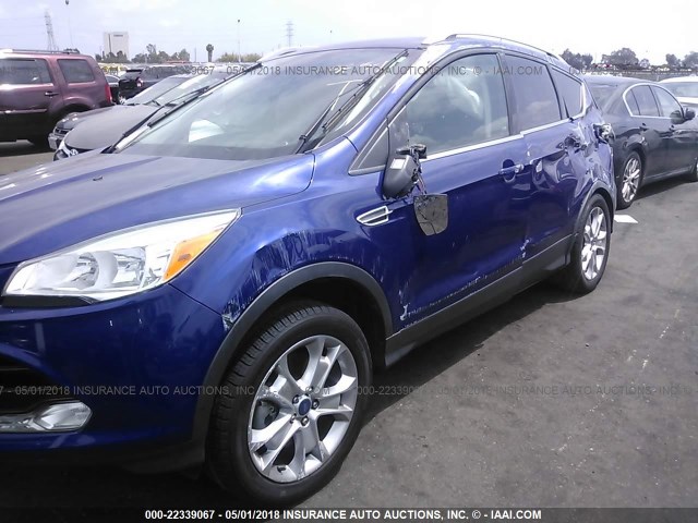 1FMCU0J92GUA76171 - 2016 FORD ESCAPE TITANIUM BLUE photo 6