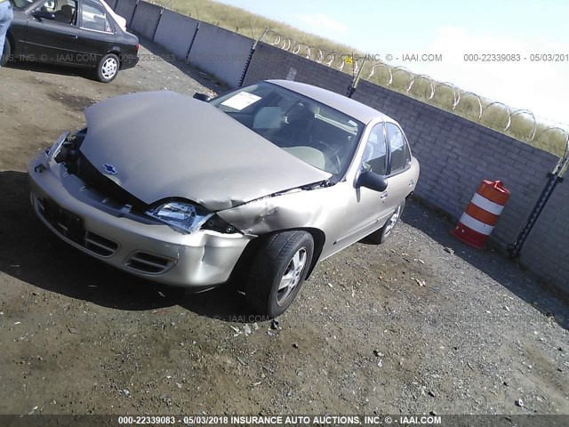 1G1JF524827266191 - 2002 CHEVROLET CAVALIER LS GOLD photo 2