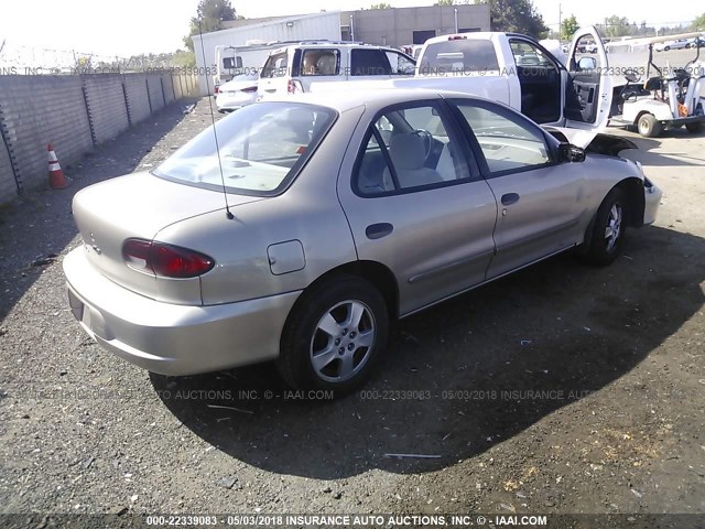 1G1JF524827266191 - 2002 CHEVROLET CAVALIER LS GOLD photo 4