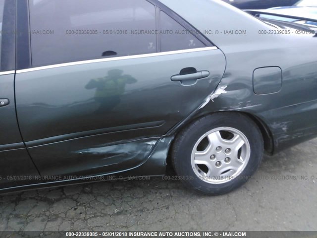 4T1BF32K12U538284 - 2002 TOYOTA CAMRY LE/XLE/SE მწვანე ფოტო 6