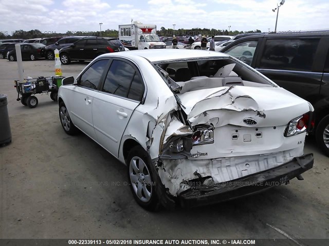 KNAGE123375121063 - 2007 KIA OPTIMA LX/EX WHITE photo 3