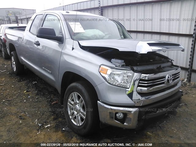 5TFRM5F15GX097075 - 2016 TOYOTA TUNDRA DOUBLE CAB SR/SR5 SILVER photo 1