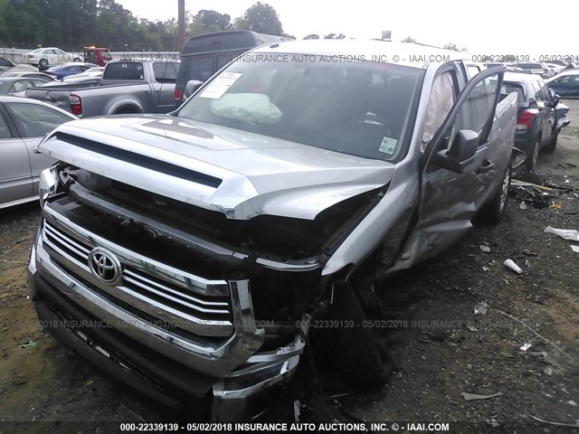 5TFRM5F15GX097075 - 2016 TOYOTA TUNDRA DOUBLE CAB SR/SR5 SILVER photo 2