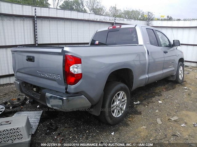5TFRM5F15GX097075 - 2016 TOYOTA TUNDRA DOUBLE CAB SR/SR5 SILVER photo 4