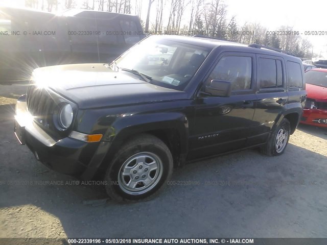 1C4NJPBA3ED522140 - 2014 JEEP PATRIOT SPORT GRAY photo 2