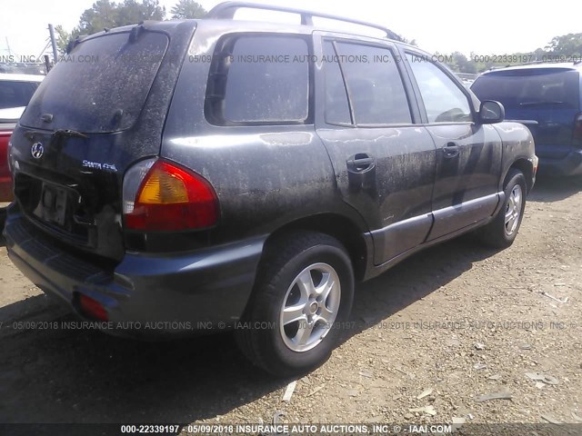 KM8SB82B51U034618 - 2001 HYUNDAI SANTA FE BLACK photo 4