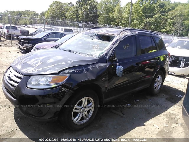 5XYZG3AB9CG105882 - 2012 HYUNDAI SANTA FE GLS BLACK photo 2